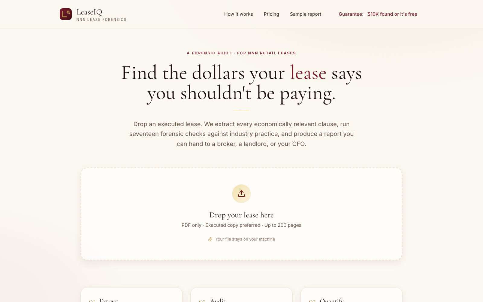 Drop your lease here